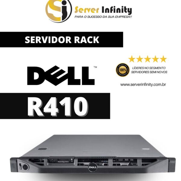 Servidor Dell PowerEdge R410 Rack 1U – 11ª Geração