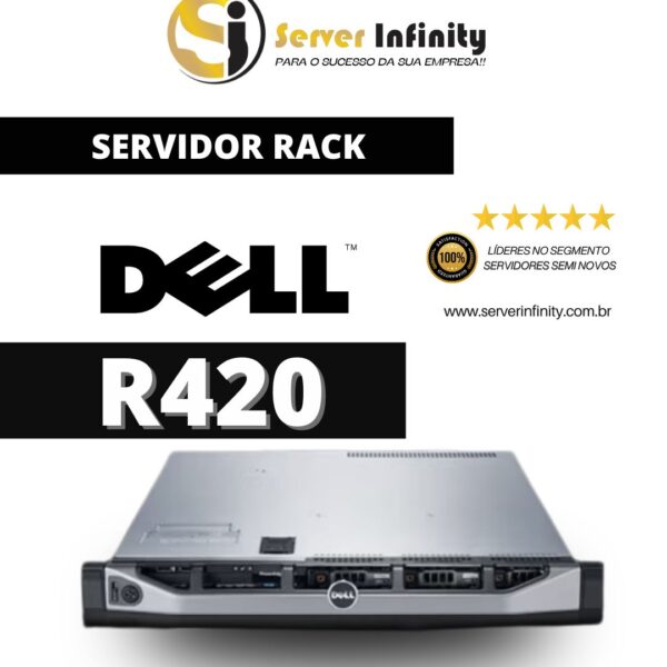 Servidor Dell PowerEdge R420 Rack 1U – 12ª Geração