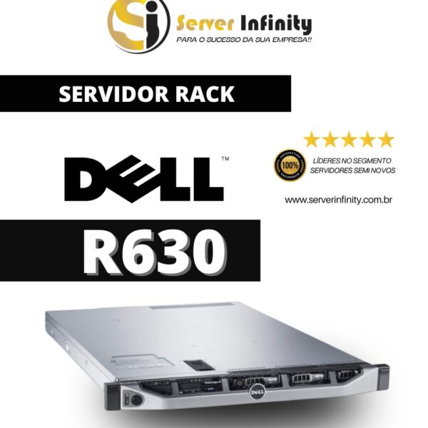 Servidor Dell PowerEdge R630 Rack 1U – 13ª Geração