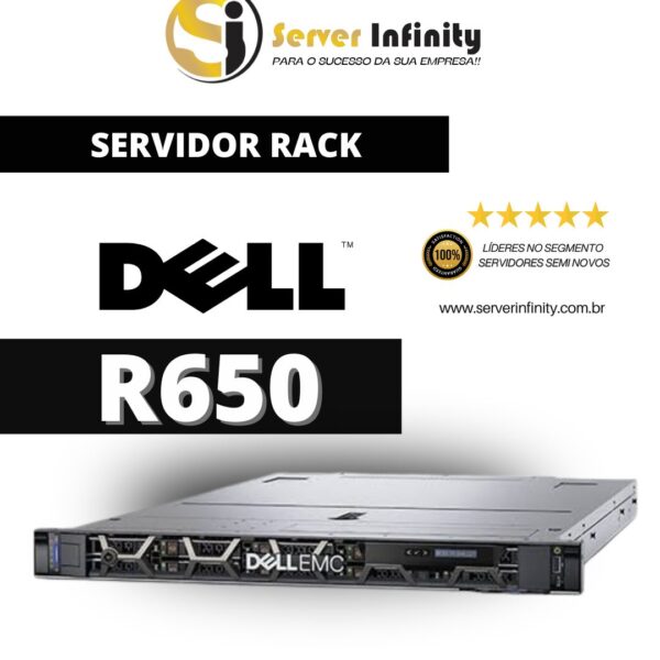 Servidor Dell PowerEdge R650 Rack 1U – 15ª Geração