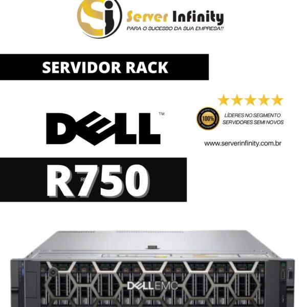 Servidor Dell PowerEdge R750 Rack 2U – 15ª Geração