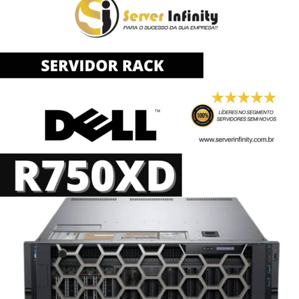 Servidor Dell PowerEdge R750xd Rack 2U – 15ª Geração