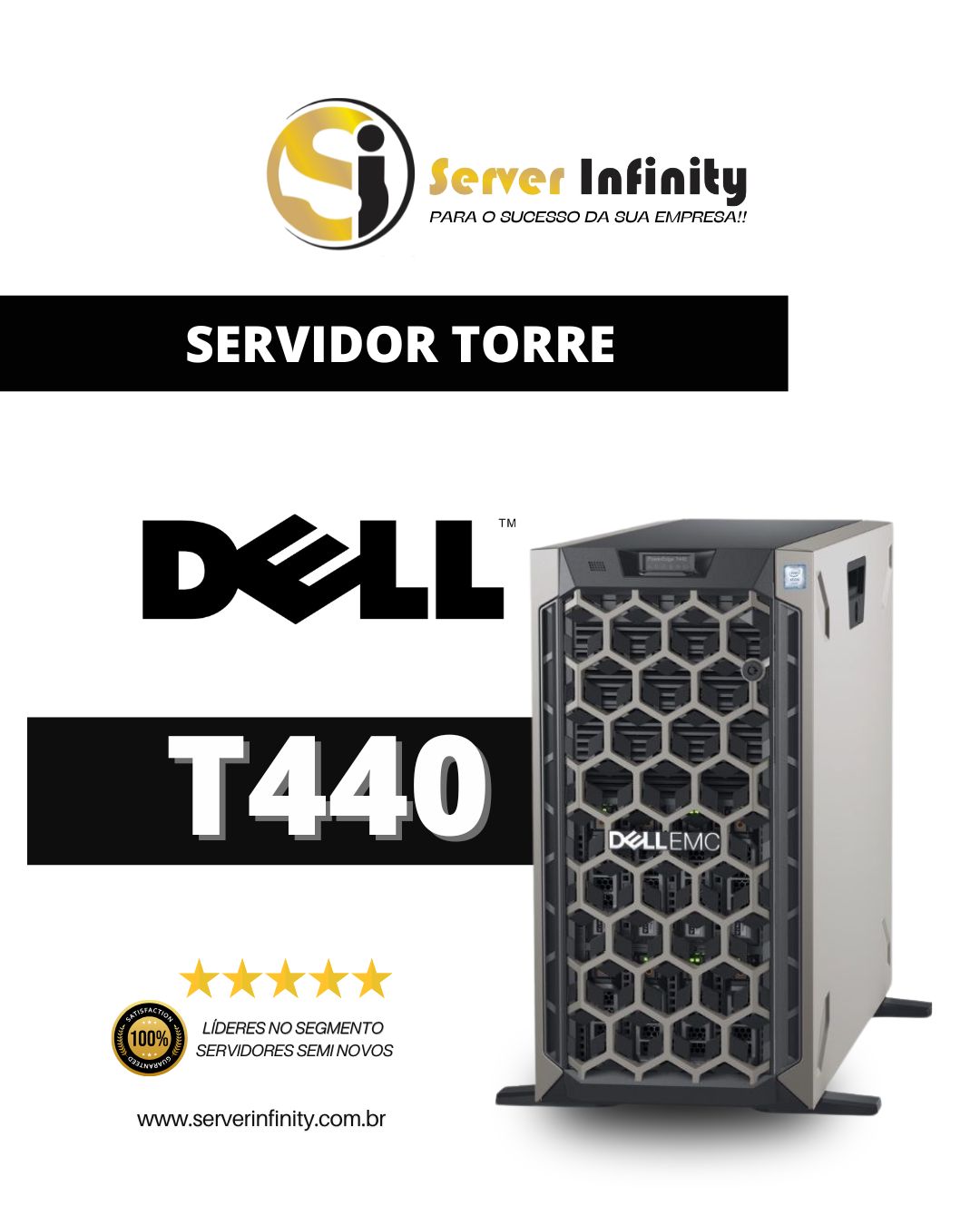 Servidor Dell PowerEdge T440 Torre – 14ª Geração