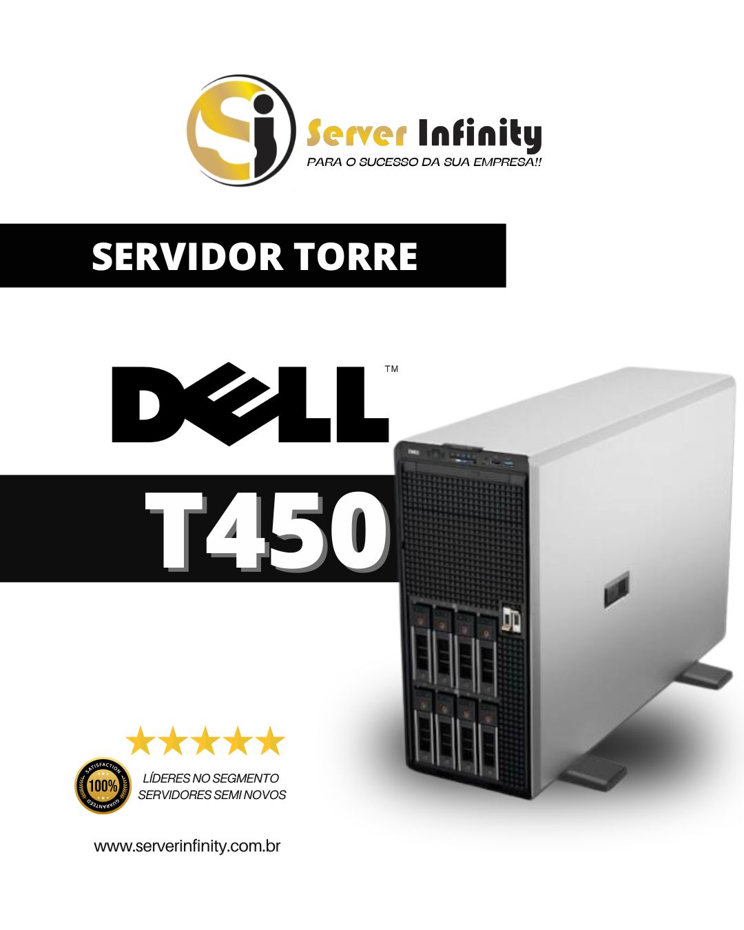 Servidor Dell PowerEdge T450 Torre – 15ª Geração