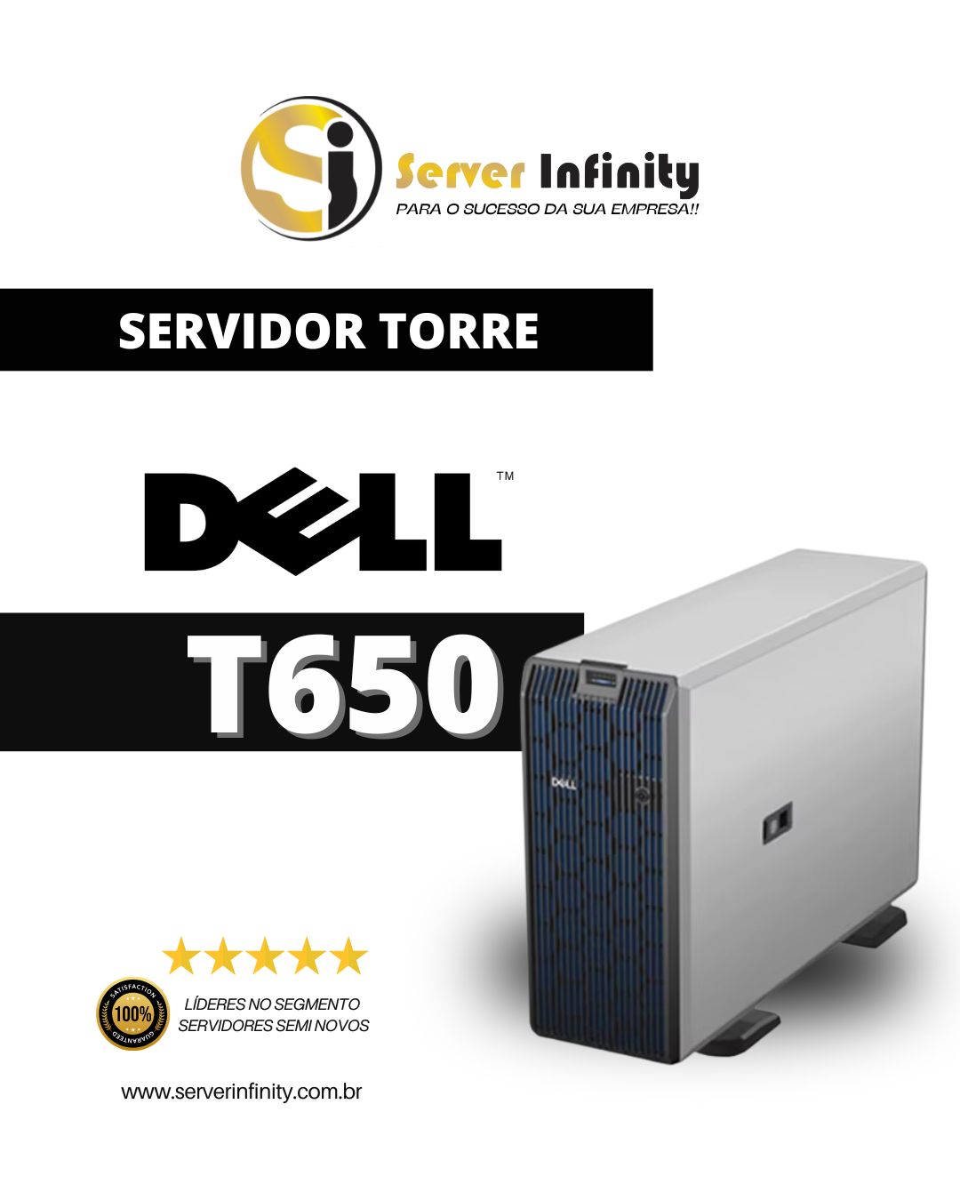 Servidor Dell PowerEdge T650 Torre – 15ª Geração
