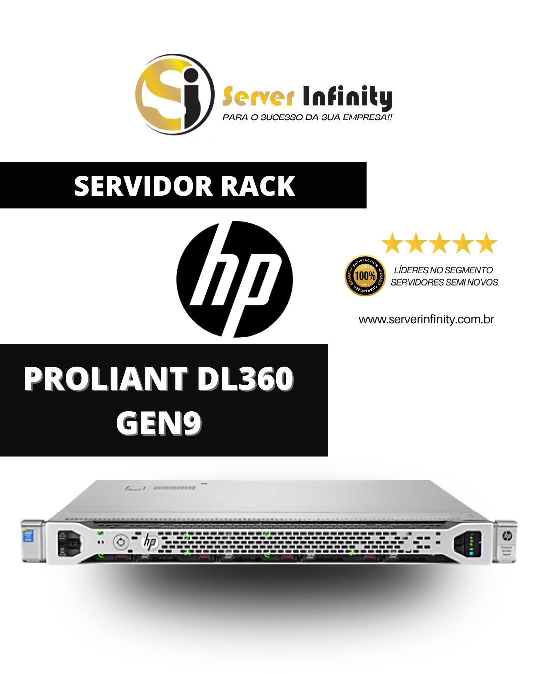 Servidor HPE ProLiant DL360 Gen9 – Rack 1U