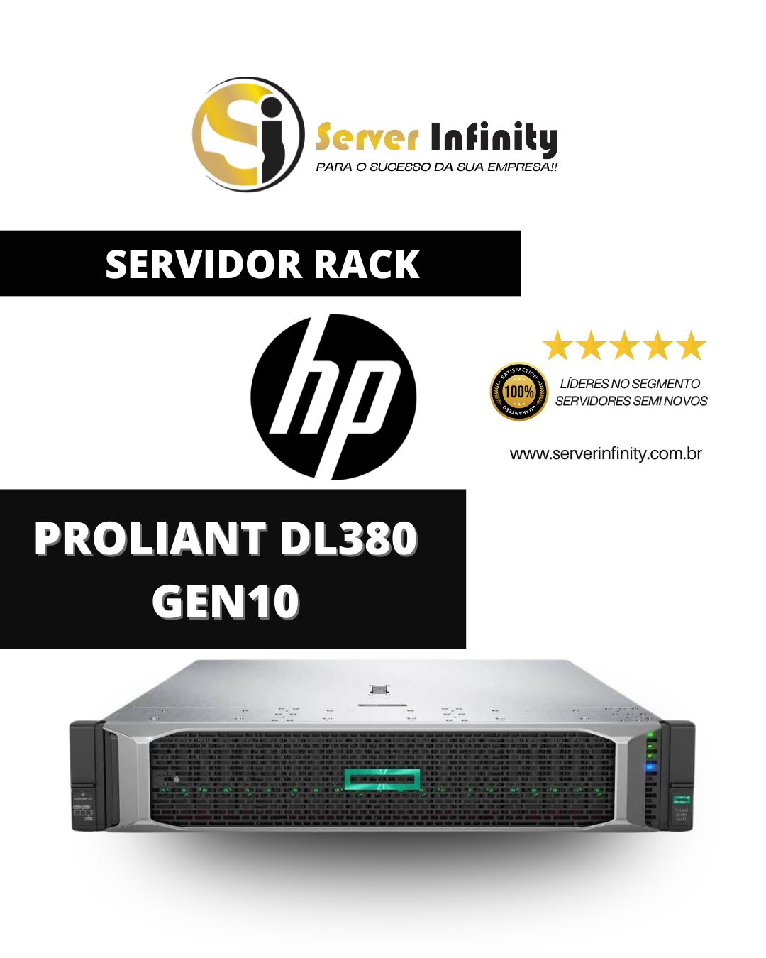 Servidor HPE ProLiant DL380 Gen10 – Rack 2U